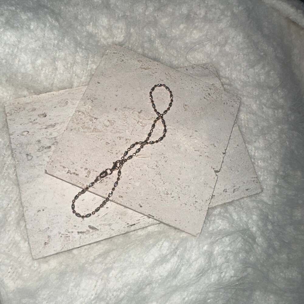 Italian 925 Sterling Silver Rose Gold Vermeil Anklet - BDA063 –